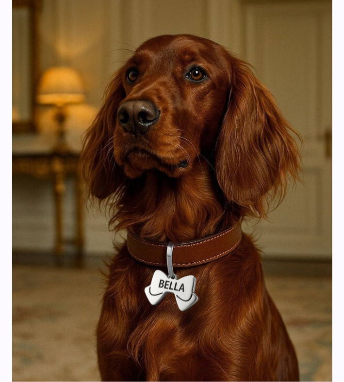 Dog Tag Bow Tie