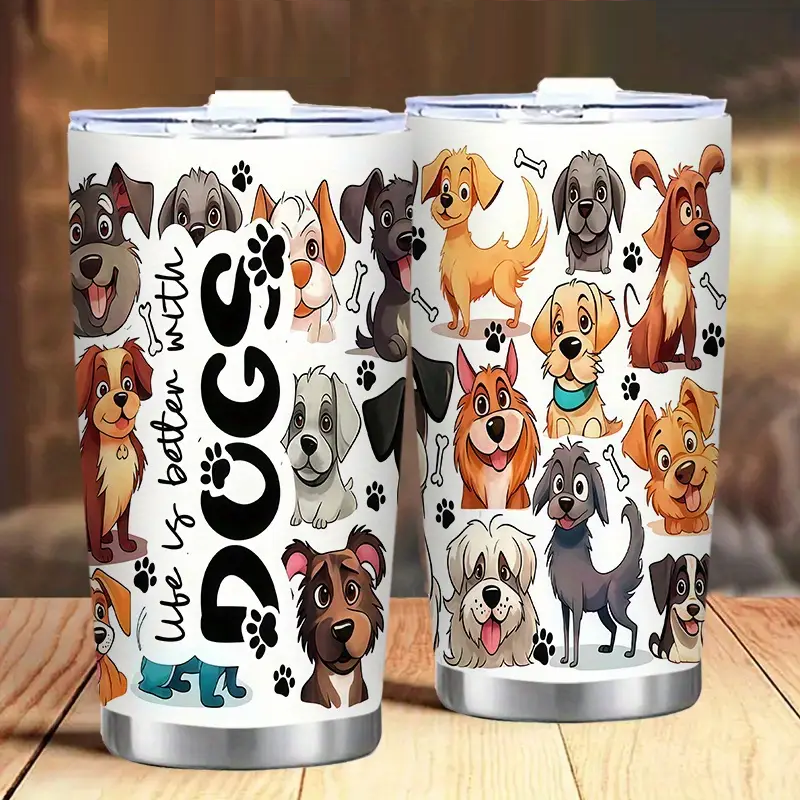 Thermosbeker Cartoon Dogs