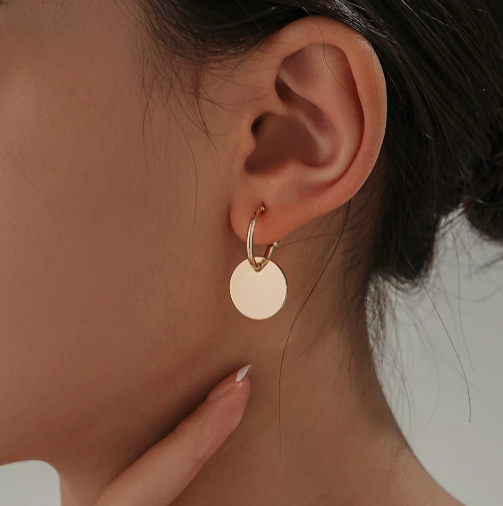 Eclipse oorbellen | Goud