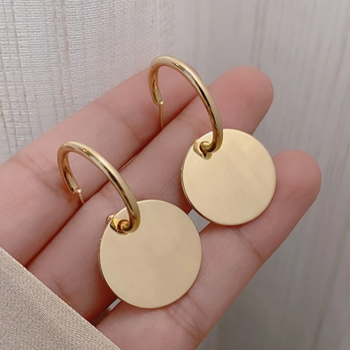 Eclipse oorbellen | Goud