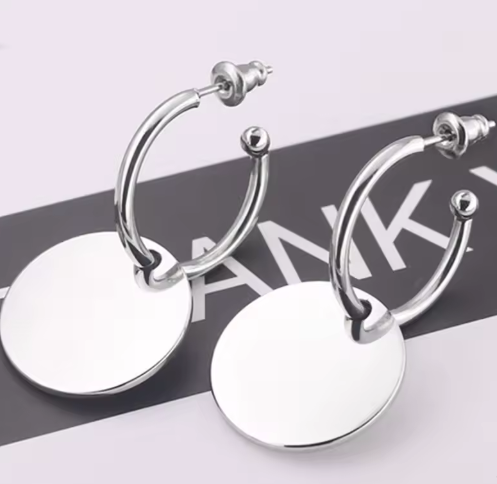 Eclipse oorbellen | Zilver