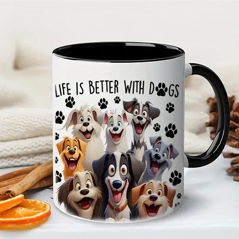 Life is better with dogs Beker