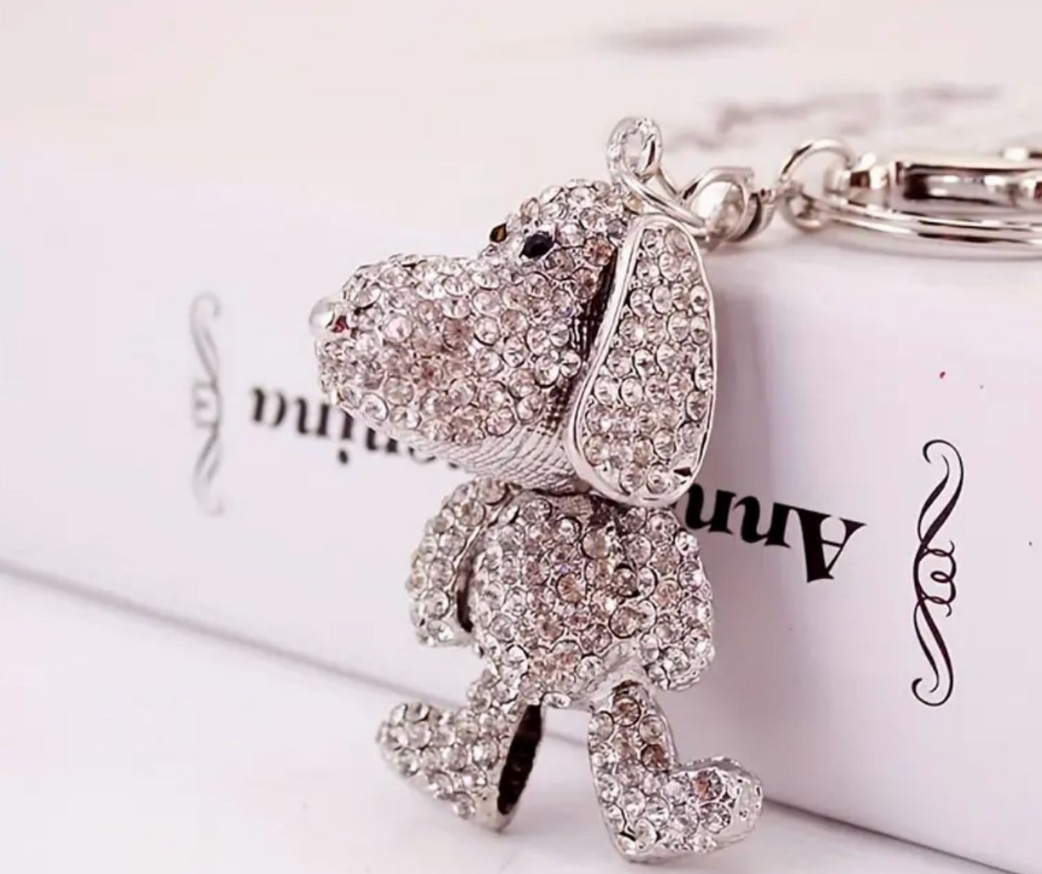 BlingPup keyring silver