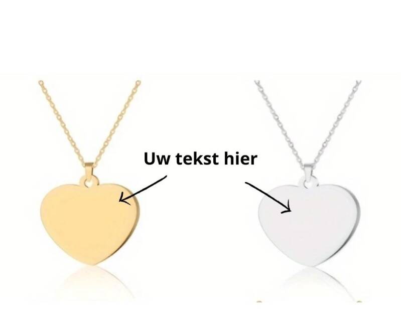 Engraved Heart - Gold