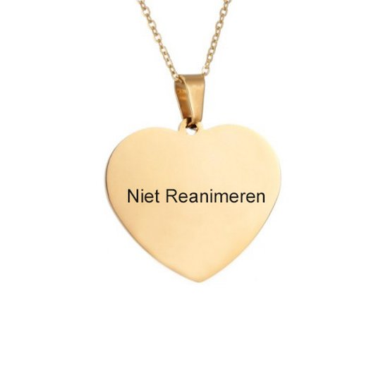 Niet Reanimeren ketting | Hart