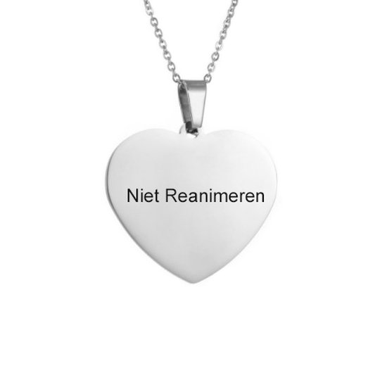 Niet Reanimeren ketting | Hart