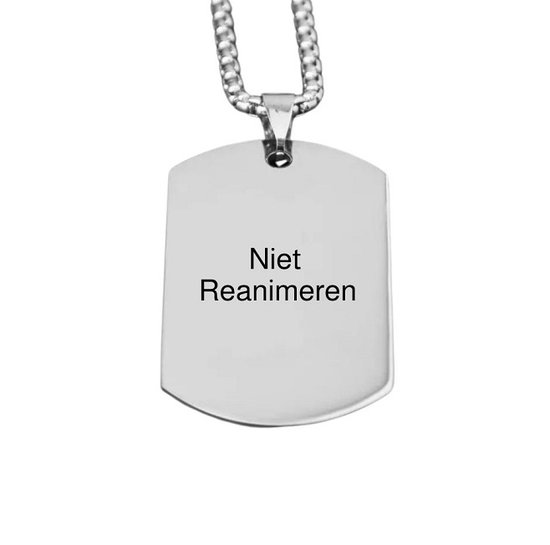 Niet Reanimeren ketting | Rechthoekig