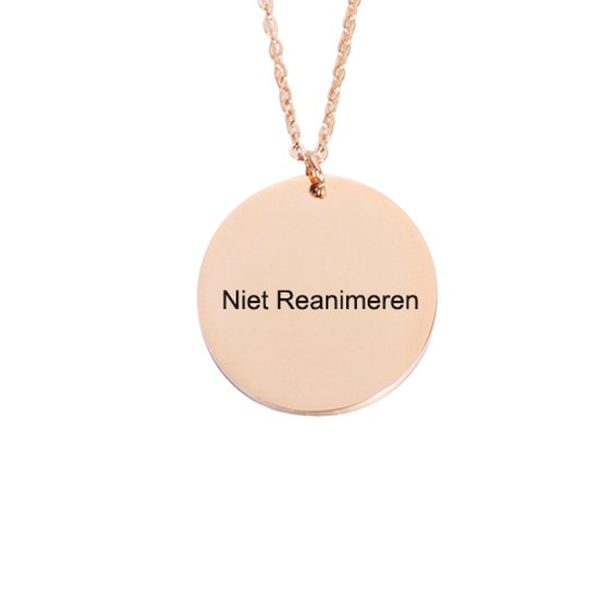 Niet Reanimeren ketting | Rond