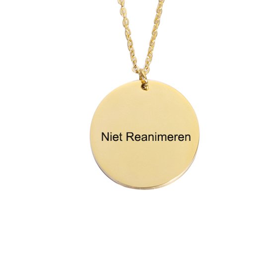 Niet Reanimeren ketting | Rond