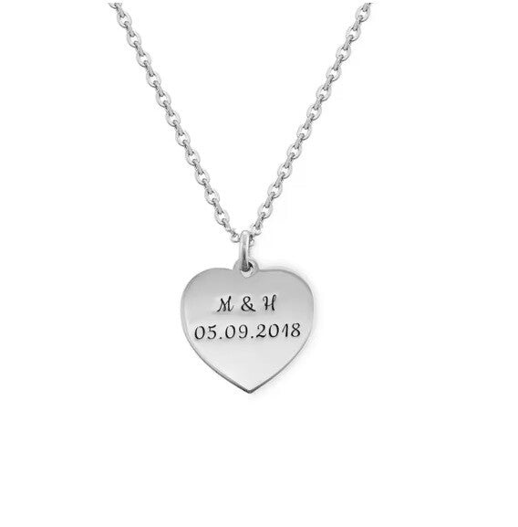 Engraved Heart - Silver