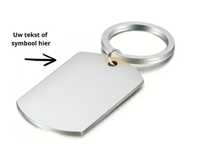 Sleutelhanger RVS silver
