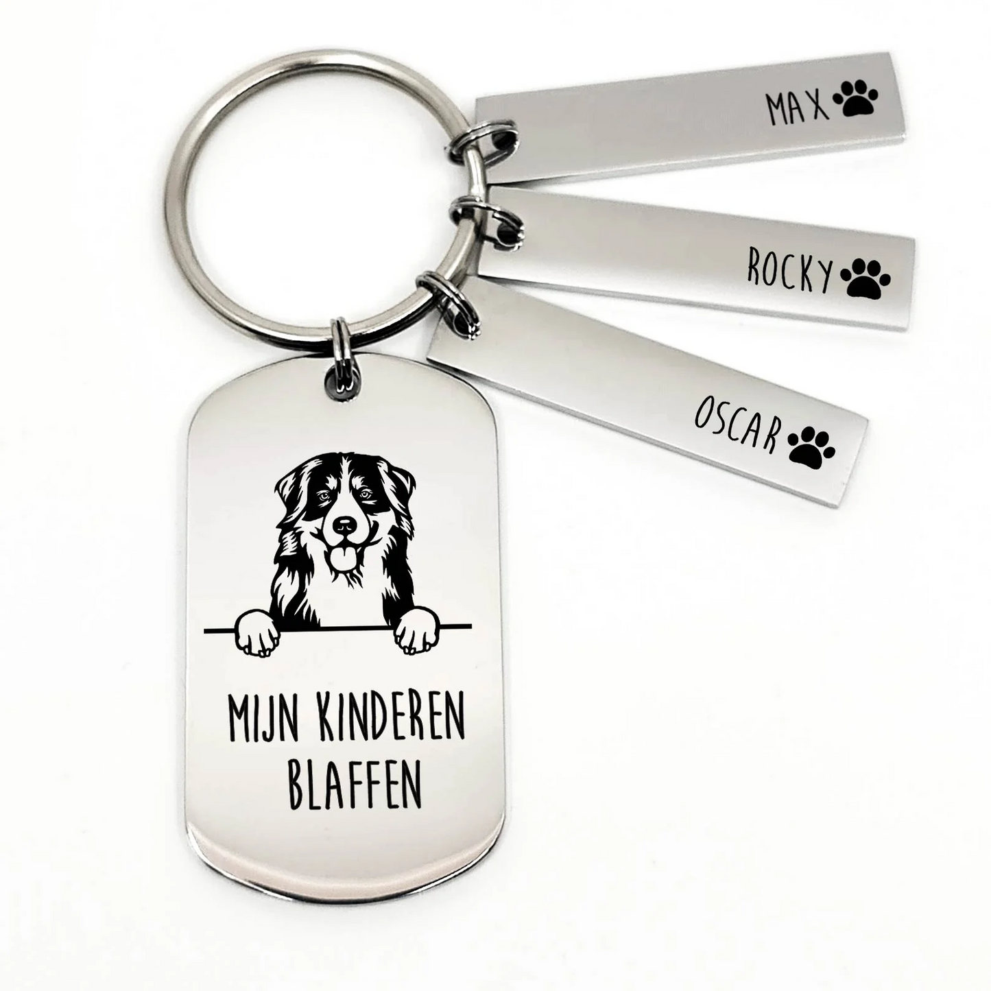 Sleutelhanger - Mijn kinderen blaffen