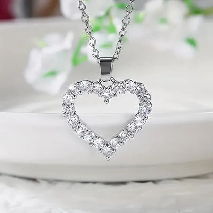 Love pendant with rhinestones