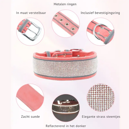 DIVA halsband reflecterend | Roze