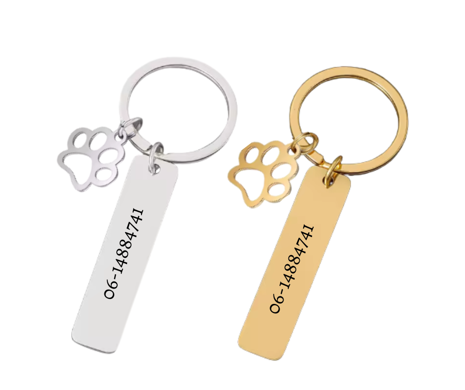 Naamtag met hondenpoot