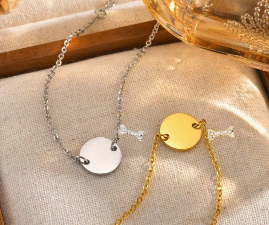 Armband | Munt met Stras botje