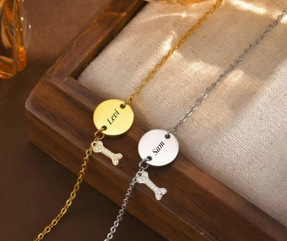 Armband | Munt met Stras botje