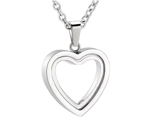 Pendant | Glass Heart silver