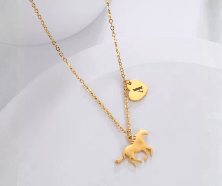 Paardensilhouet met naam | Ketting