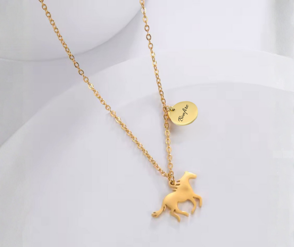 Paardensilhouet met naam | Ketting