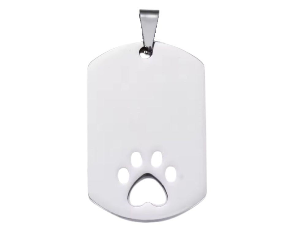 Dogtag pendant with paw