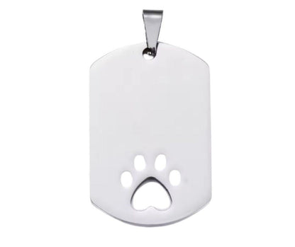 Dogtag pendant with paw
