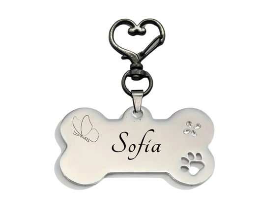 Dog tag Romantic Butterfly