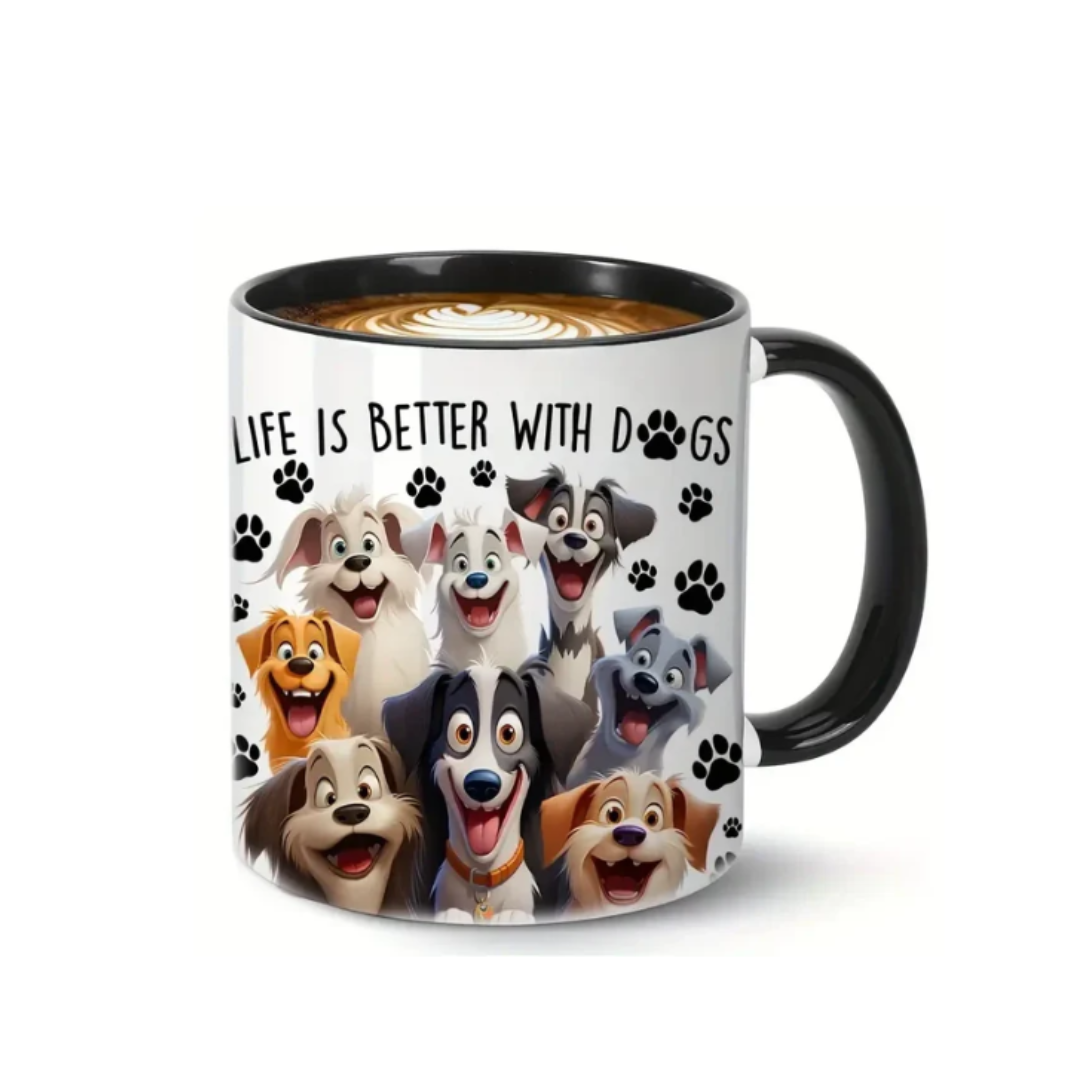 Life is better with dogs Beker