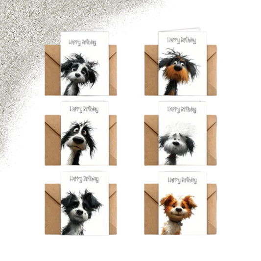 Set van 12 verjaardagskaarten