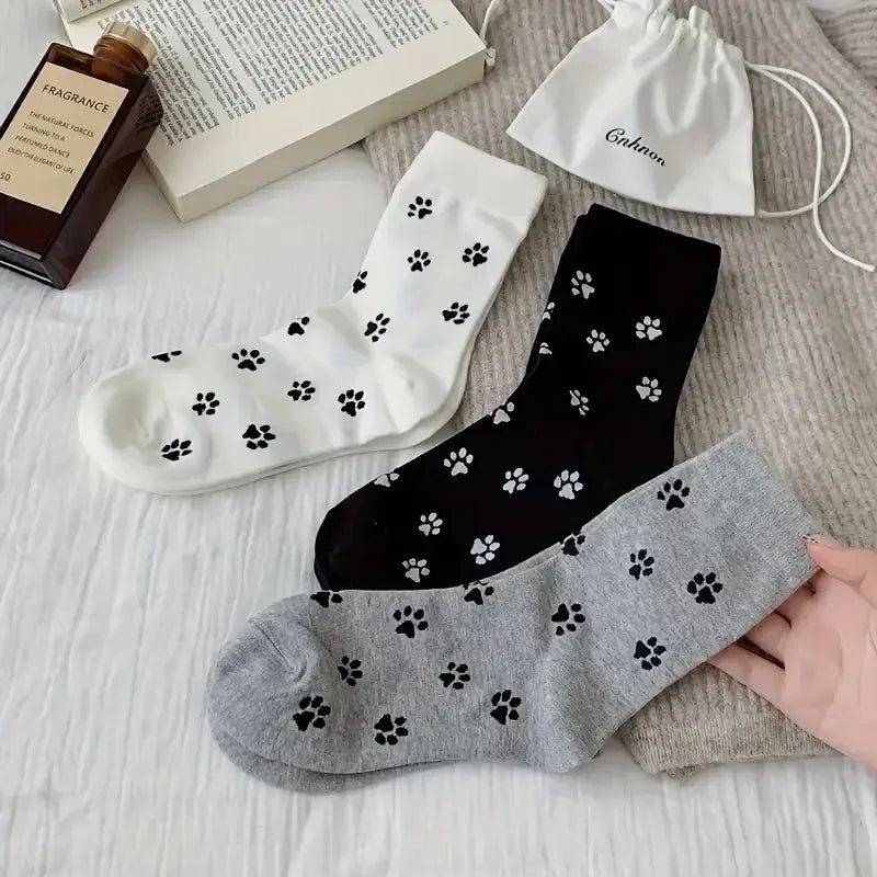 3-pair PawPrint socks