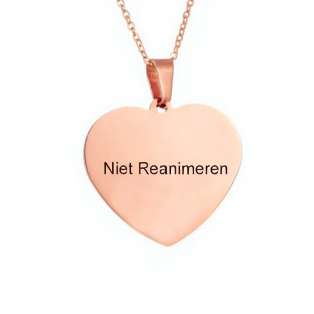 Niet Reanimeren ketting | Hart
