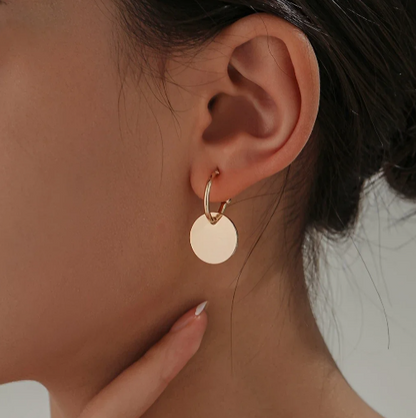 Eclipse oorbellen | Goud
