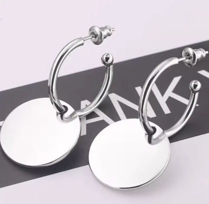 Eclipse oorbellen | Zilver