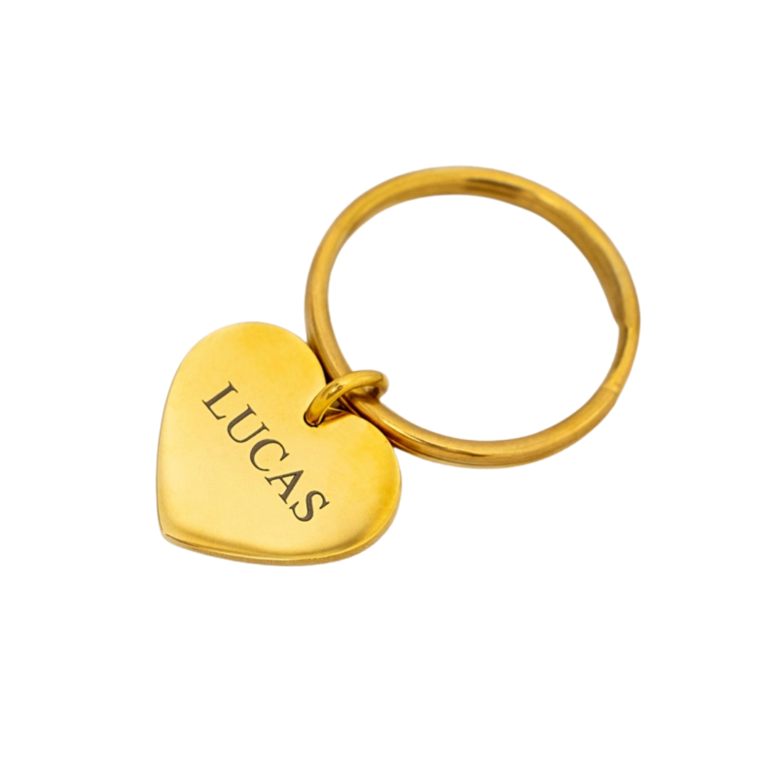 Harten sleutelhanger met namen