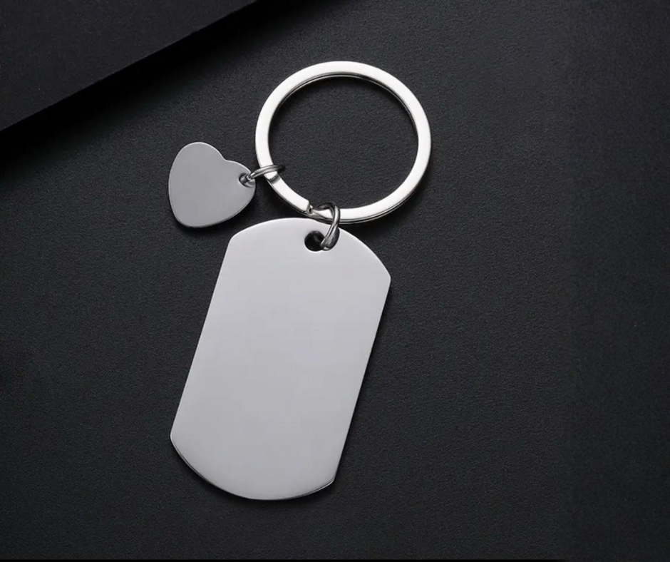 Hondenpenning met RVS hart