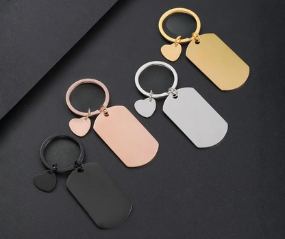 Hondenpenning met RVS hart