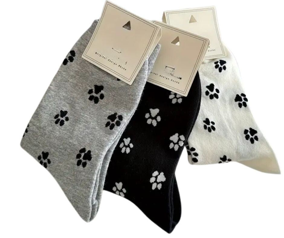 3-pair PawPrint socks