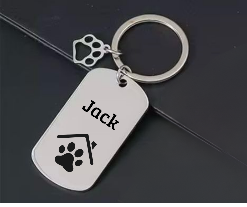 Dog tag with house