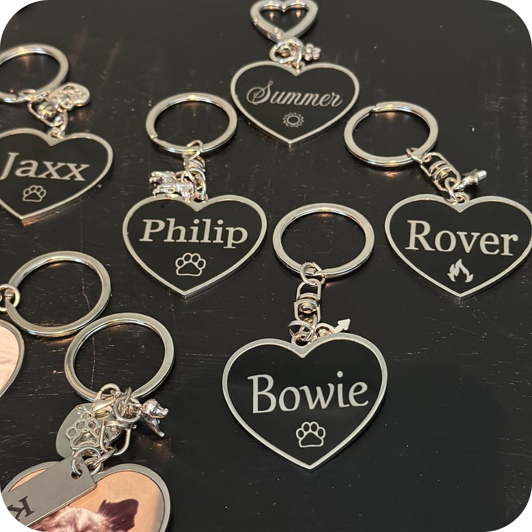 Sleutelhanger Hart | Foto voorkant + tekst graveren achterkant