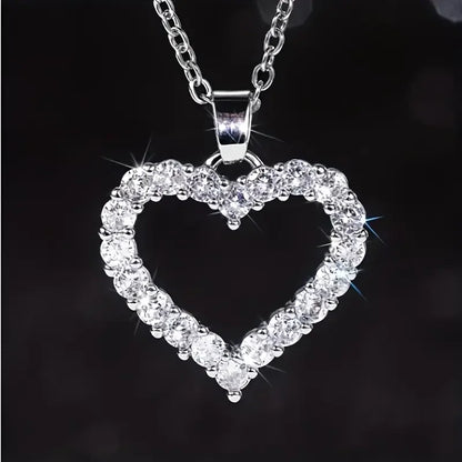 Love pendant with rhinestones