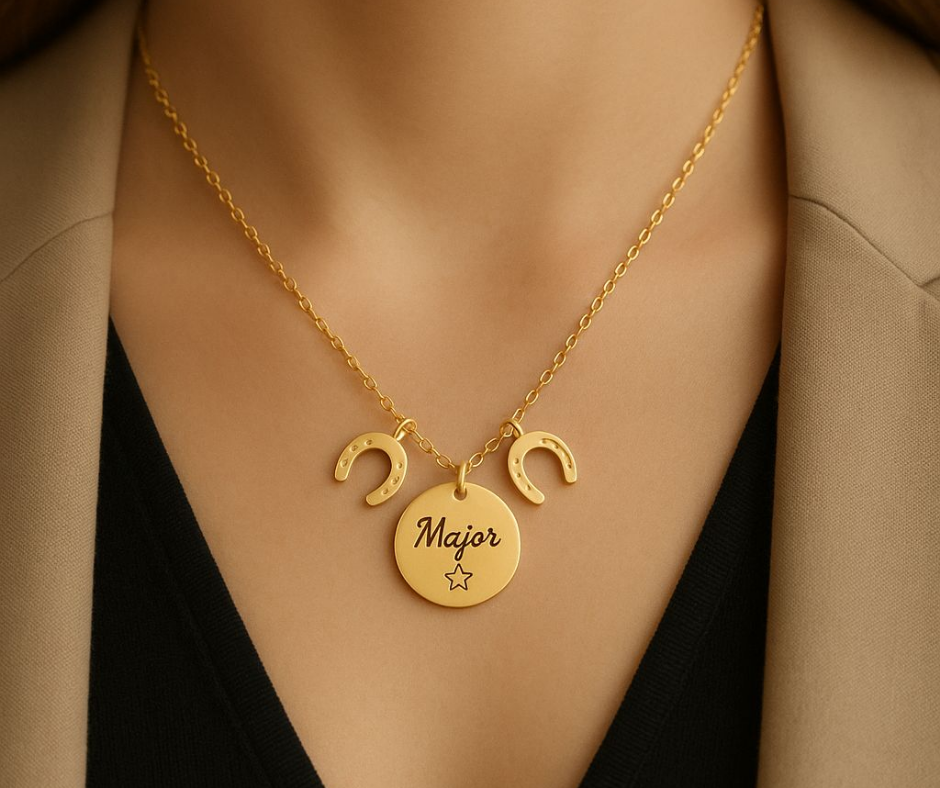 Hoefijzer ketting met naam