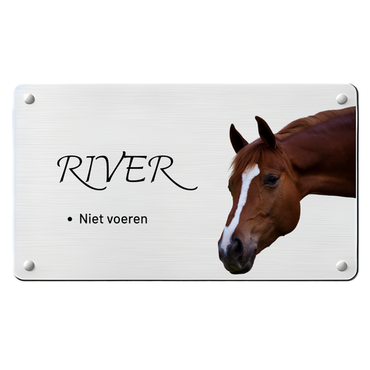 Aluminium stalbord | met foto en tekst