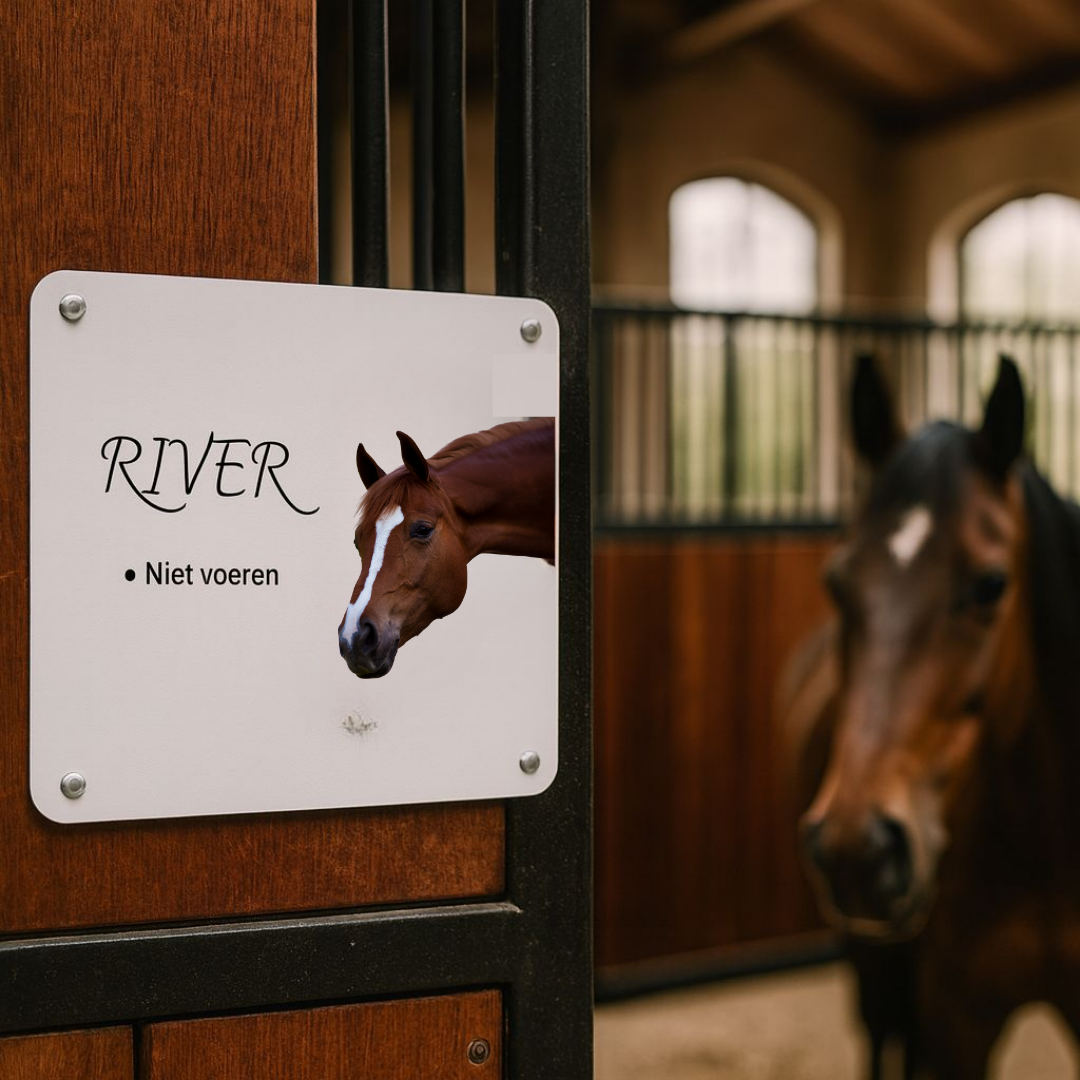 Aluminium stalbord | met foto en tekst