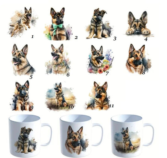 Beker Duitse Herder - Keuze uit 11 afbeeldingen