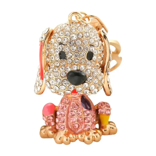 BlingPup keyring pink