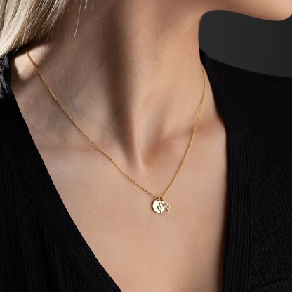 Hondenpoot Munt met Naam | Ketting