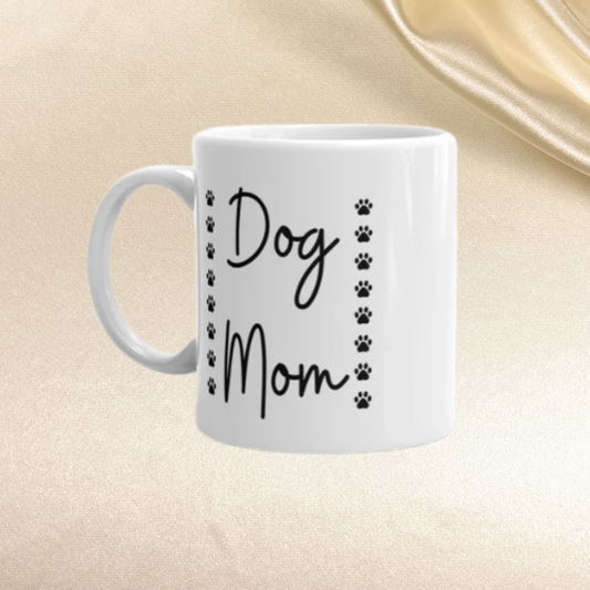 Dog Mom Pawprint Beker