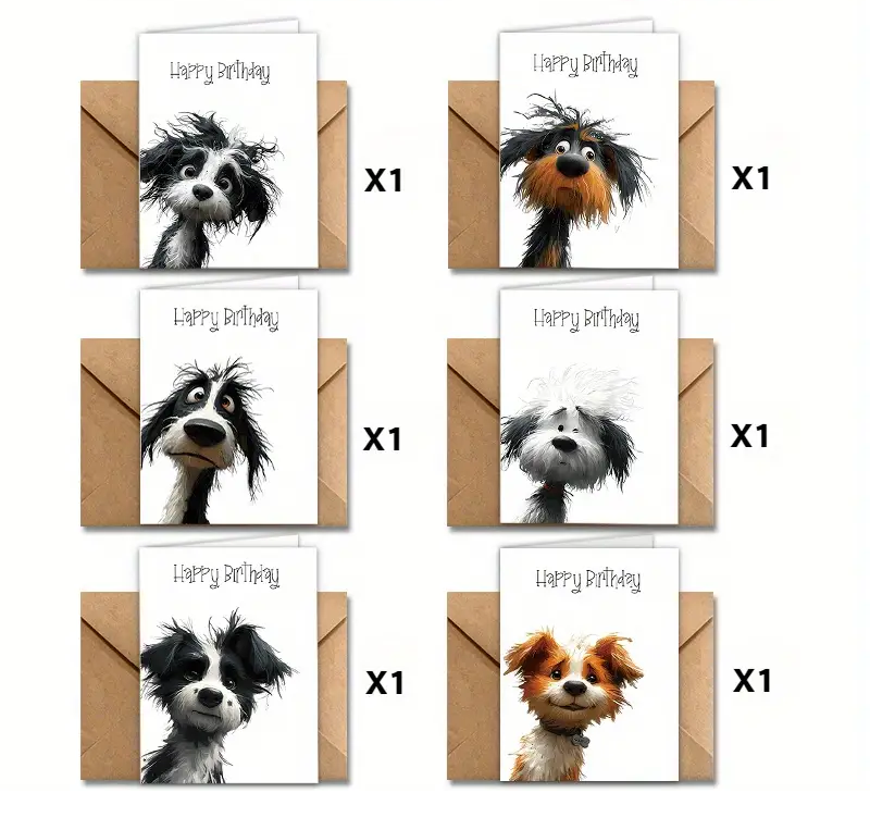 Set van 12 verjaardagskaarten