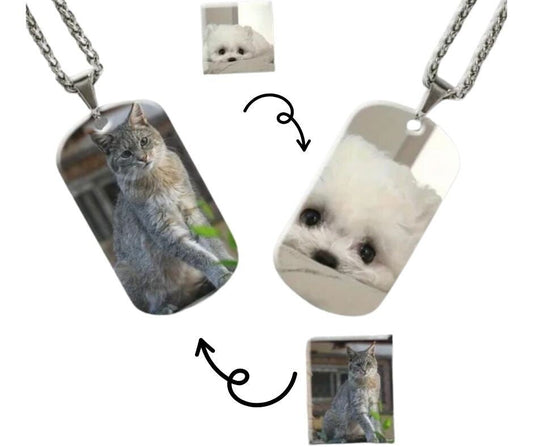Dogtag Photo Necklace
