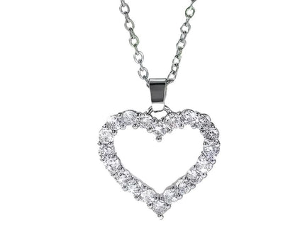 Love pendant with rhinestones